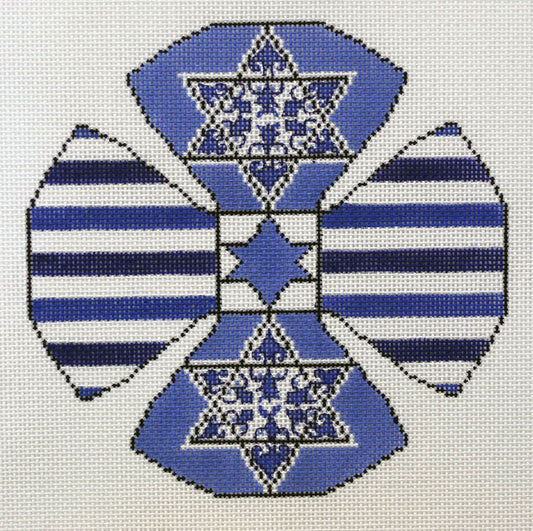 New Blue Floral Kippa