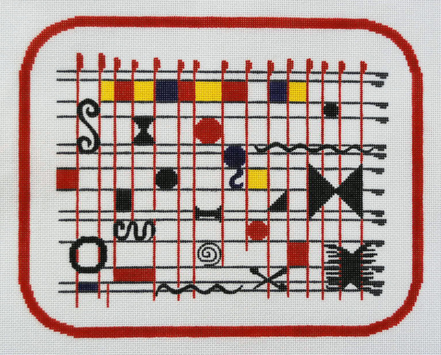 Calder Grids with Symbols Geometric Canvas