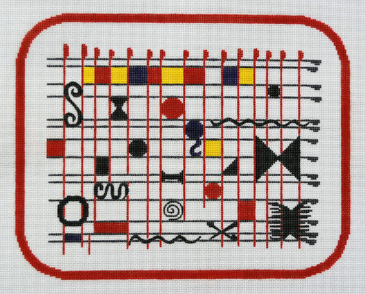 Calder Grids with Symbols Geometric Canvas