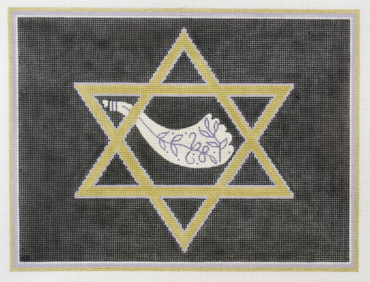 Shofar in Star tefillin