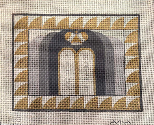 Crown and Tablets Tallit by Aviva - UV Printed