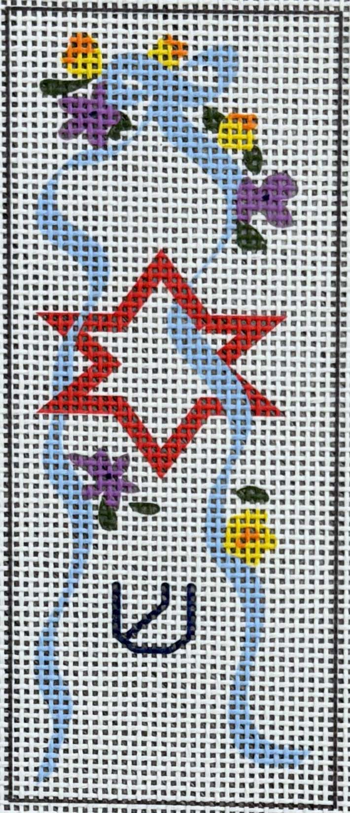 Ribbon and Star Mezuzah - UV Printed