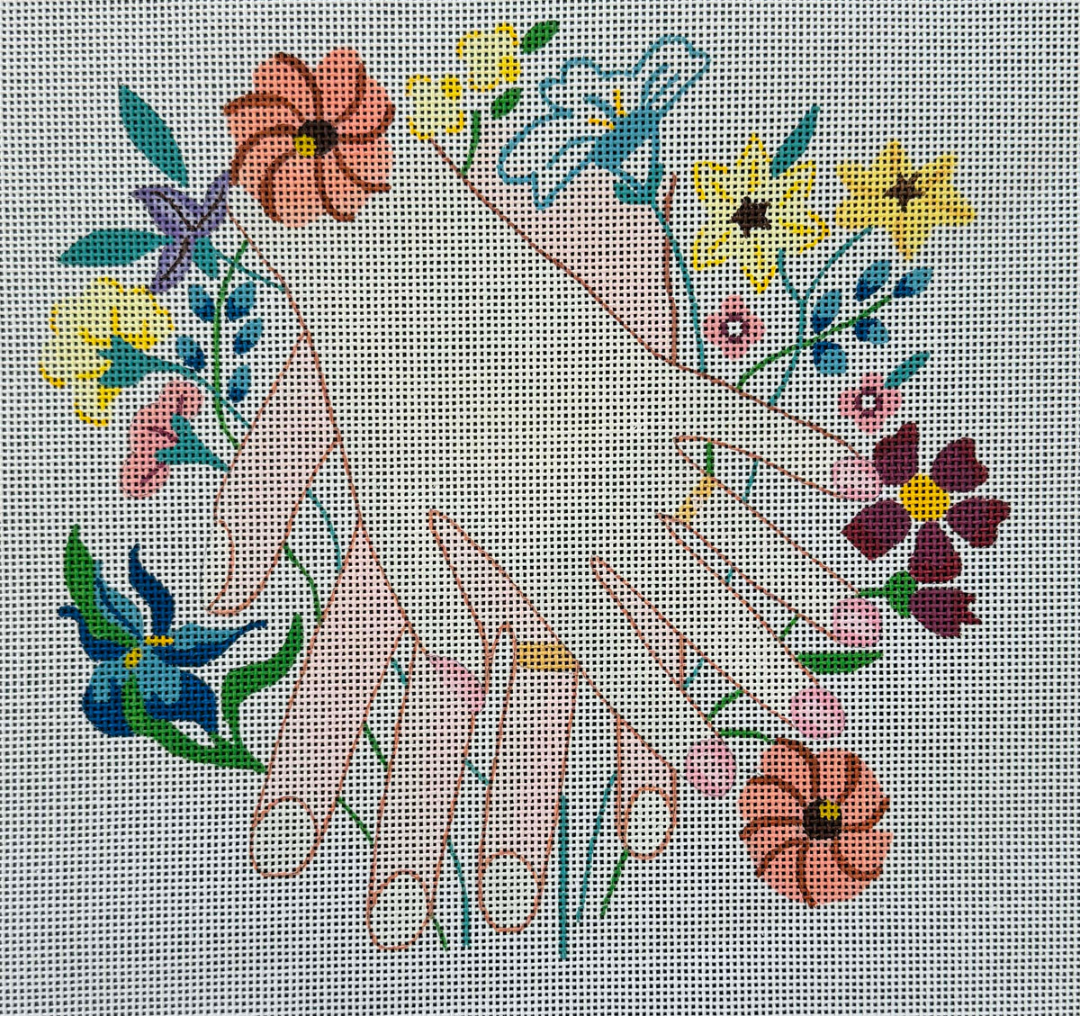 Married Hands with Flowers