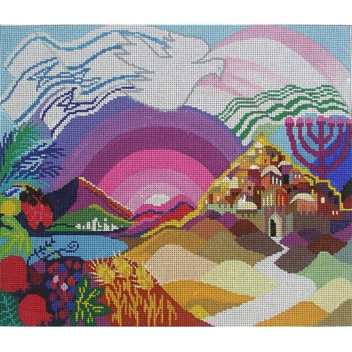 Israeli Symbols Tallit from Bracha Lavee