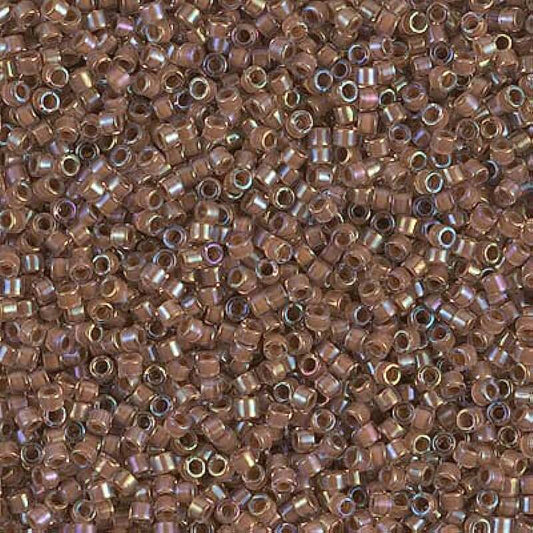 Delica Beads Transparent Cocoa Color Lined Opal DB1732