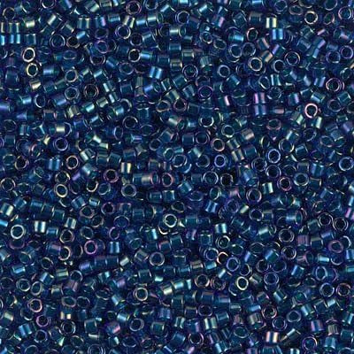Delica Beads Emerald Lined Cobalt AB DB1763