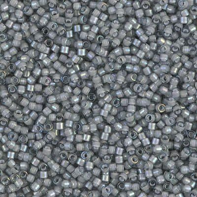 Delica Beads Transparent Steel Skyline Color Lined White DB1793