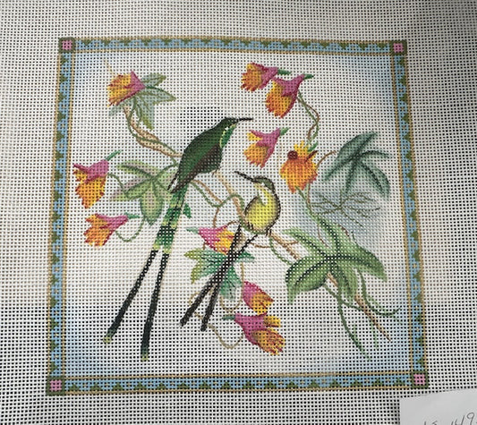 Birds and their flowers
