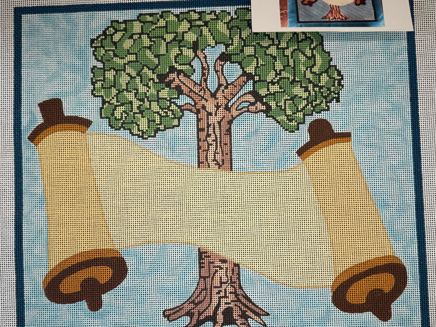 Torah Scroll Tallit from Gone Stitching