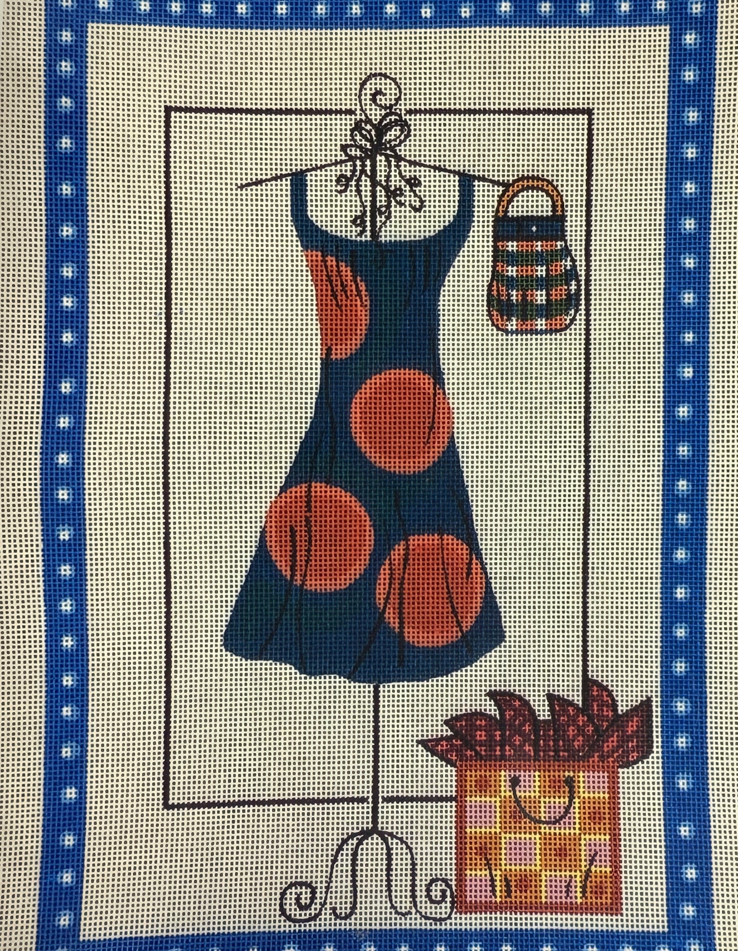 Blue Dress With Stitch Guide