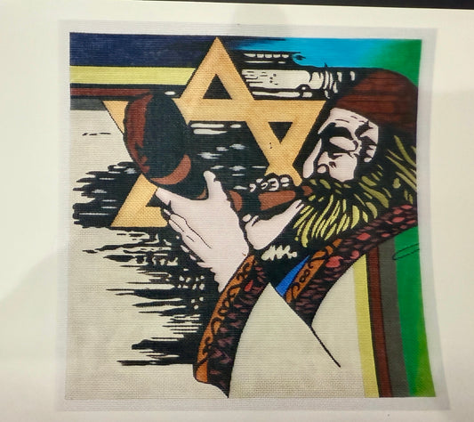 Rabbi Blowing Shofar