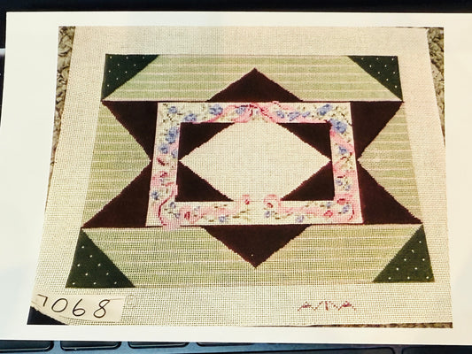 Squares, stripes and flowers Tallit