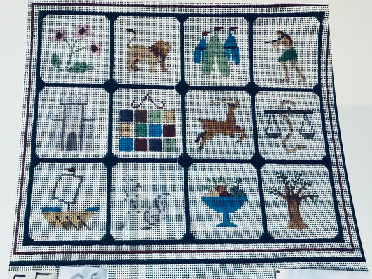 Picturesque 12 Tribes of Israel Tallit