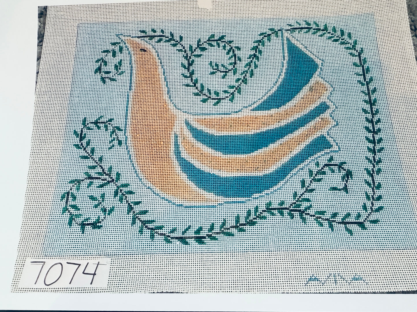 Dove and Greenery Tallit