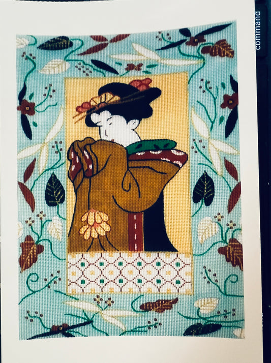 Geisha in Leaf Frame GS 1116