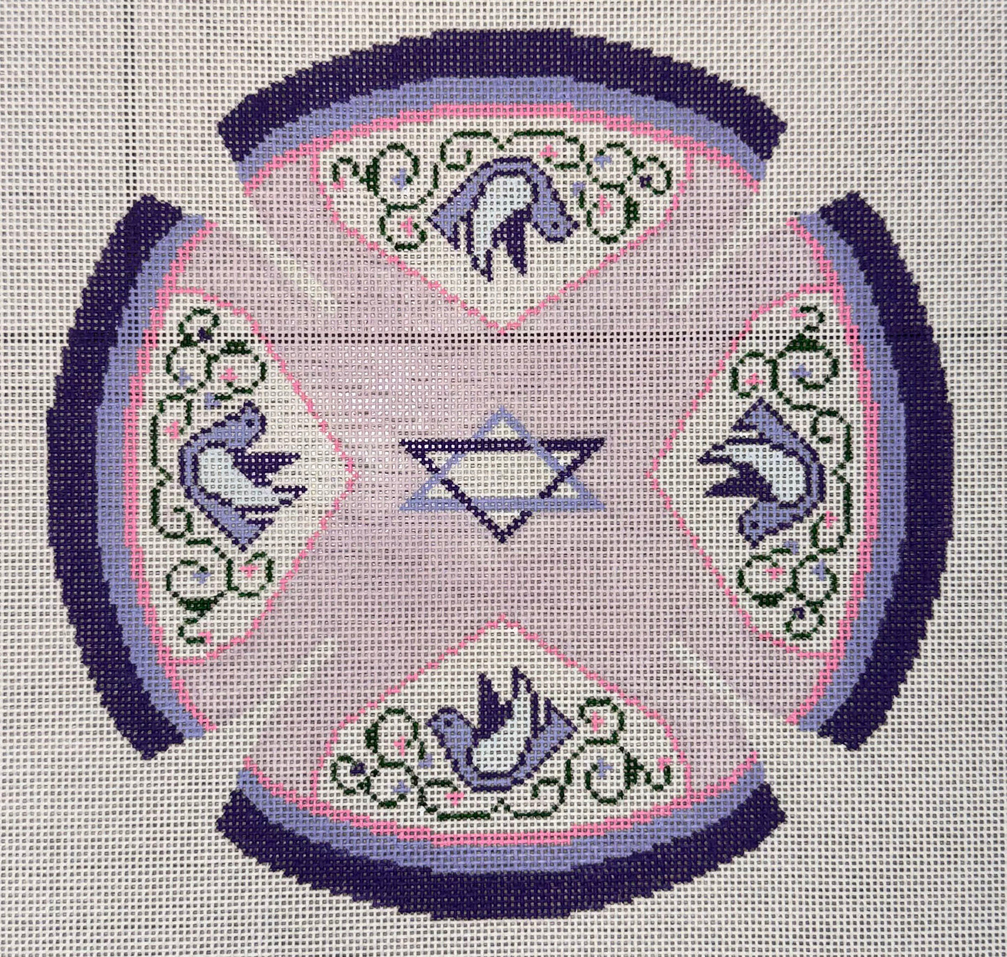 Purple Star Kippa