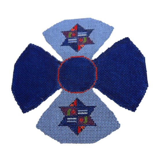 Contemporary Star Kippah hand painted