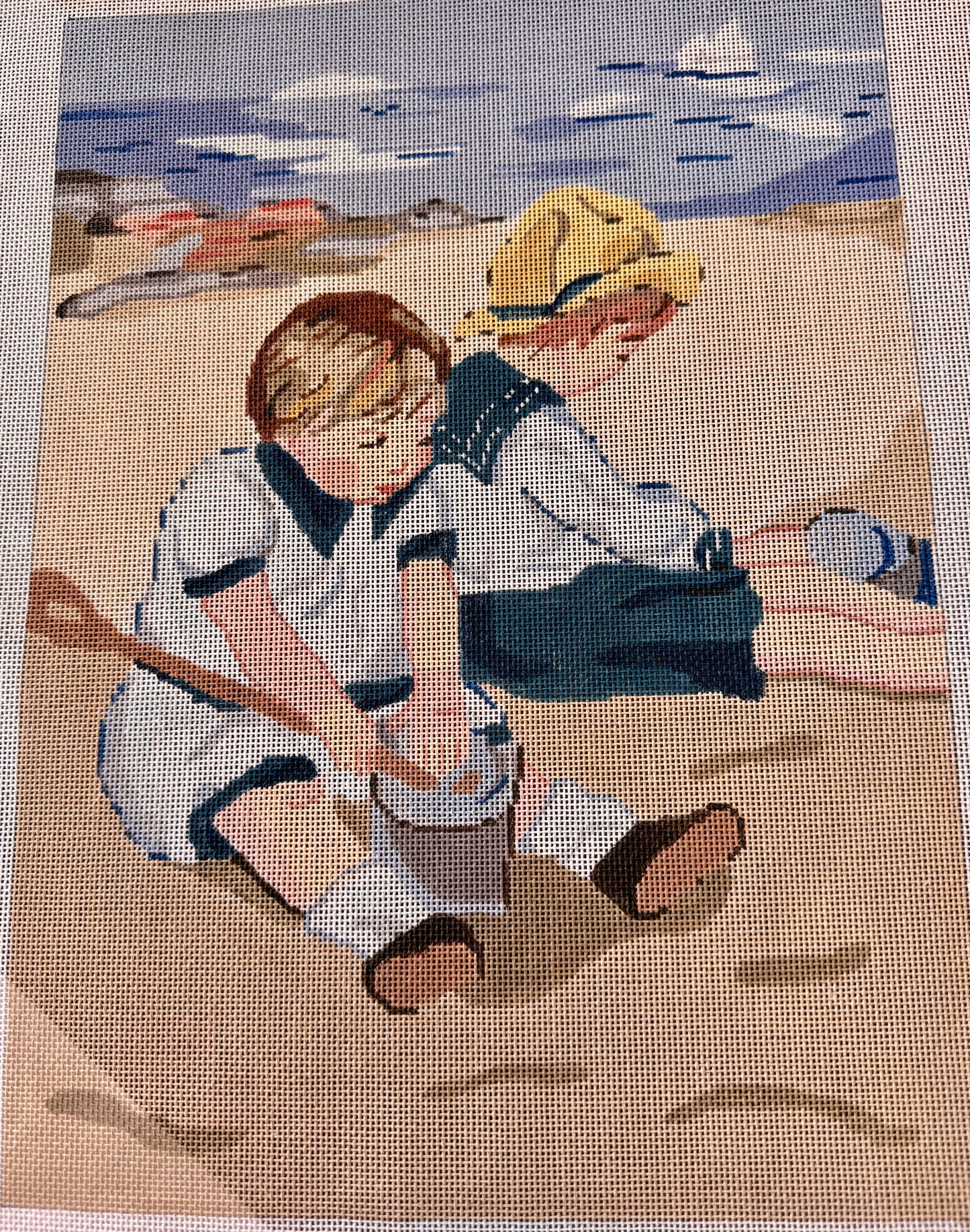 Handpainted 'Boys on the Beach'