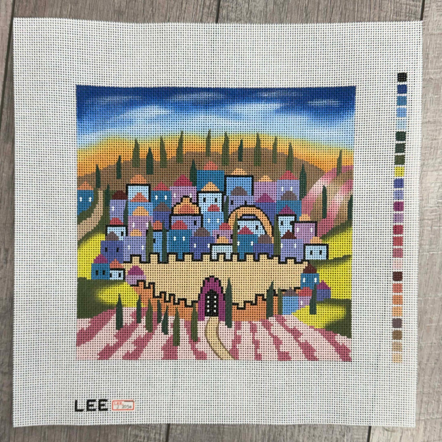 Jerusalem and Its Fields Tefillin by Lee's Needleworks