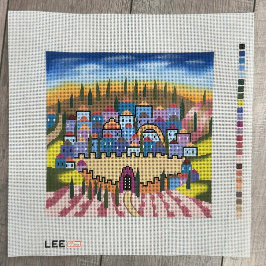 Jerusalem and Its Fields Tefillin by Lee's Needleworks