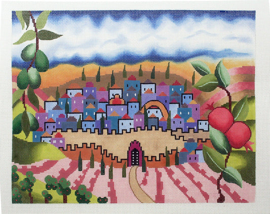 Jerusalem and its fields tallit