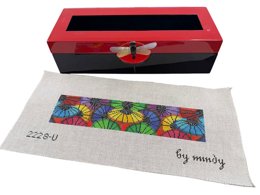 Dragonfly Pin Lacquer and Umbrella Canvas by Mindy