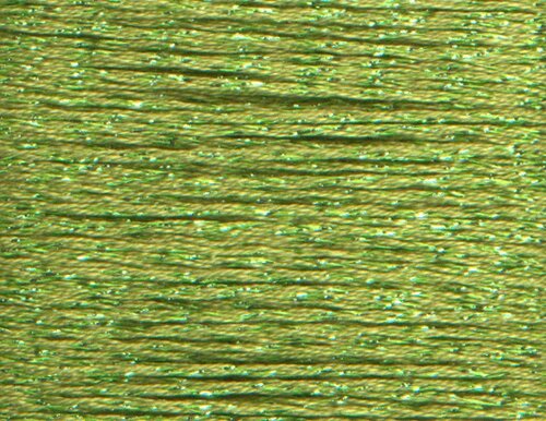 Silk Lame Green Bananas SL245