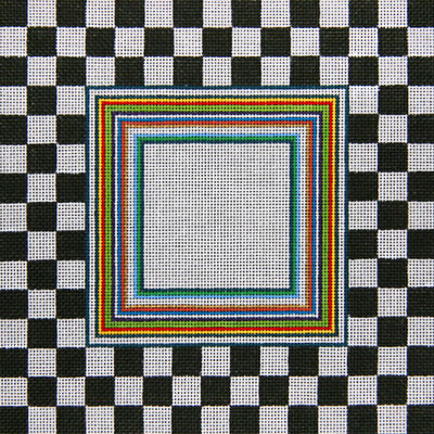 Black and White Check Tefillin