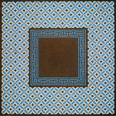 Blue and Brown Diamonds Tallit