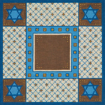 Blue, Beige & Brown Diamonds Tefillin