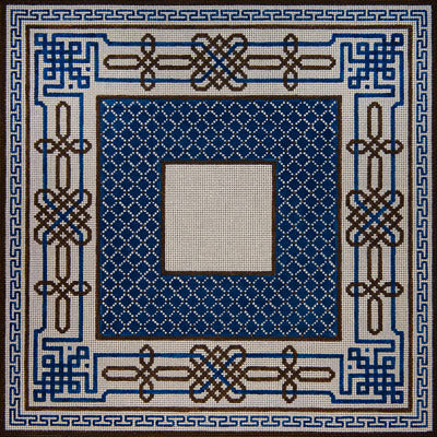 Blue & Brown Knots & Diamonds Tallis Bag