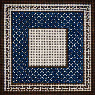 Blue & Brown Knots & Diamonds Tefillin Bag