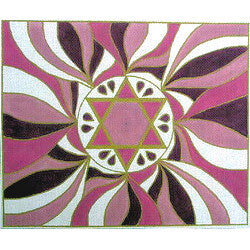 Star of David Tallit Pink