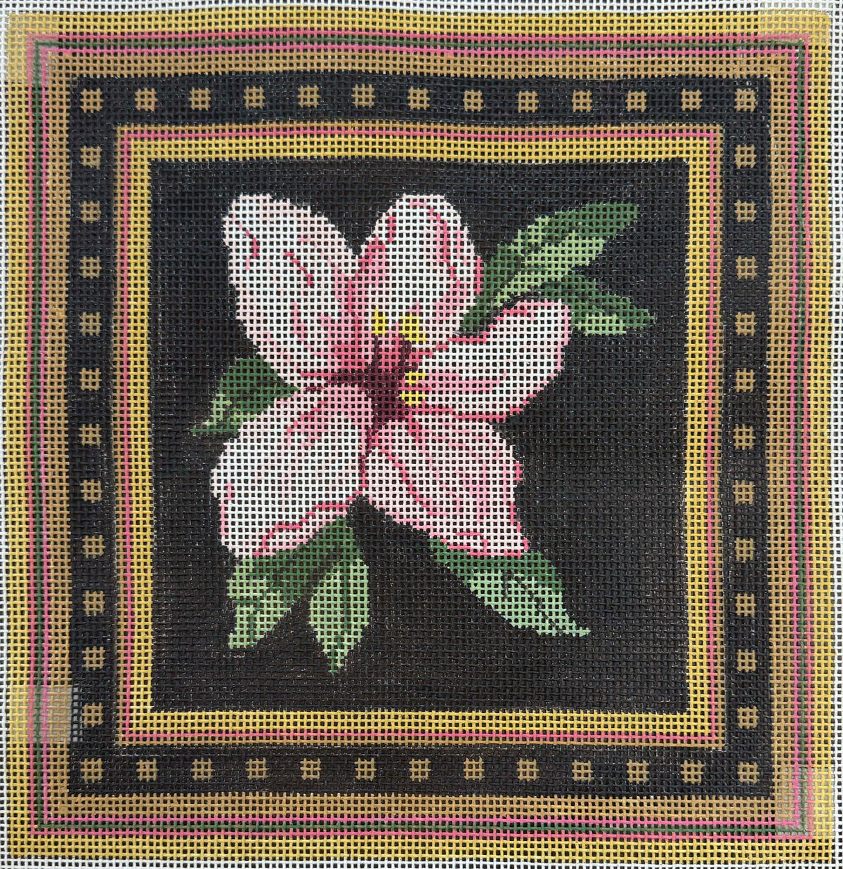 Vintage Aviva Canvas - Pink Framed Flower