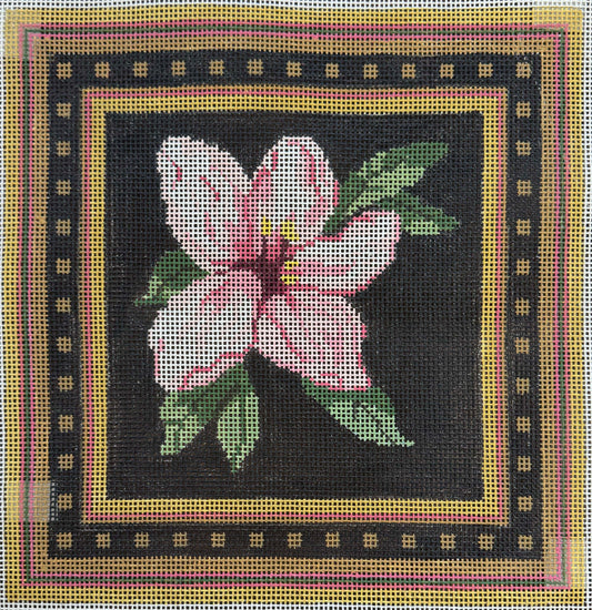 Vintage Aviva Canvas - Pink Framed Flower