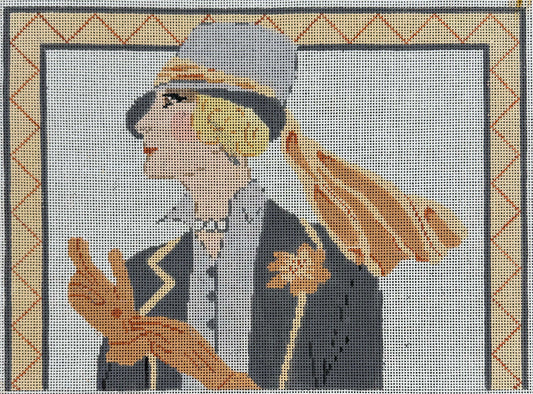 Vintage Aviva Canvas - Art Deco Woman #5