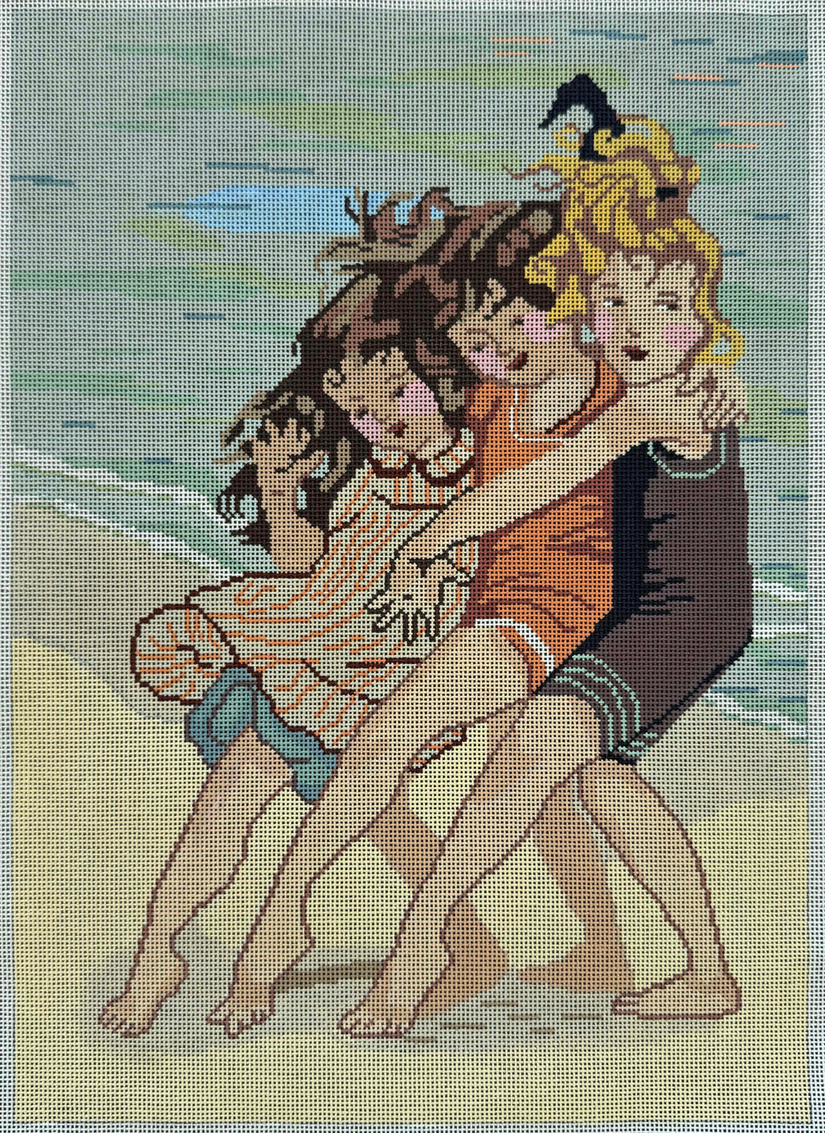 Vintage Aviva Canvas - Girls on the Beach
