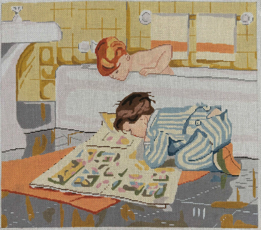 Vintage Aviva Canvas - Bath Time and Comics