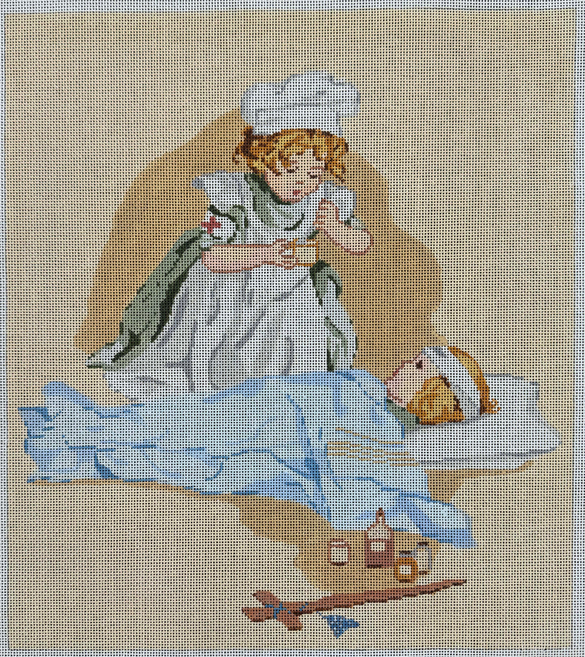 Vintage Aviva Canvas - Nurse and Patient