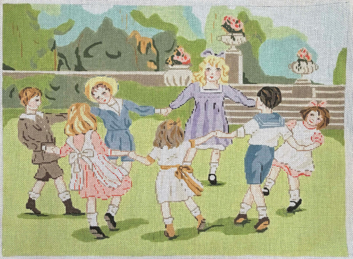 Vintage Aviva Canvas - Ring Around the Rosie