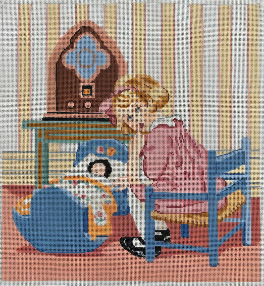 Vintage Aviva Canvas - Baby Doll Bedtime
