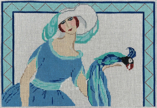 Vintage Aviva Canvas - Art Deco Woman #13