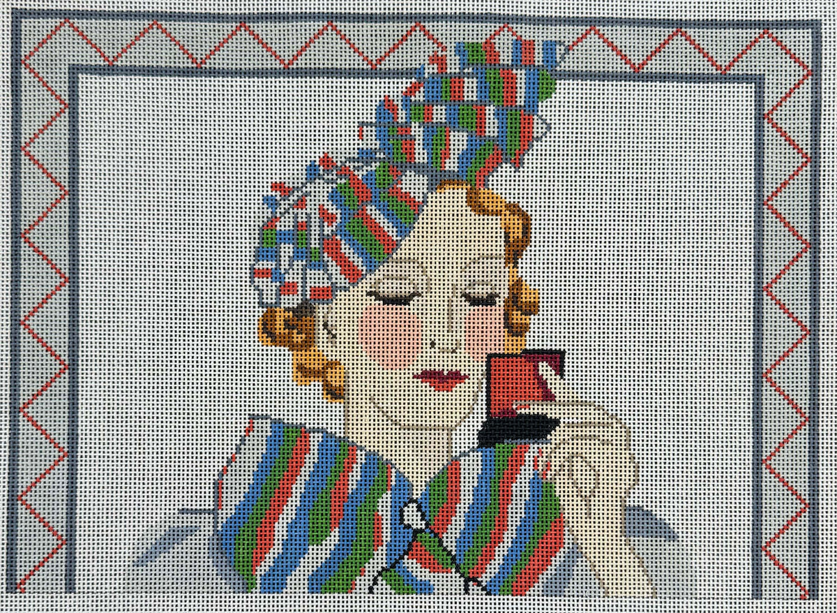 Vintage Aviva Canvas - Art Deco Woman #9