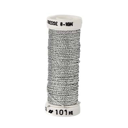Au Ver a Soie Silver Metallic Braid #16 101HL
