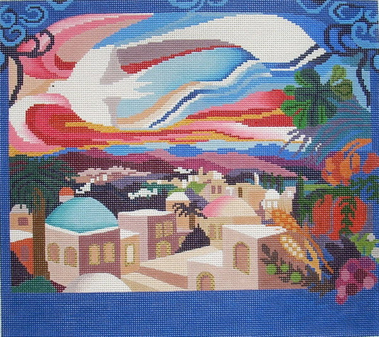 The Dawn of Peace Tallit from Bracha Lavee