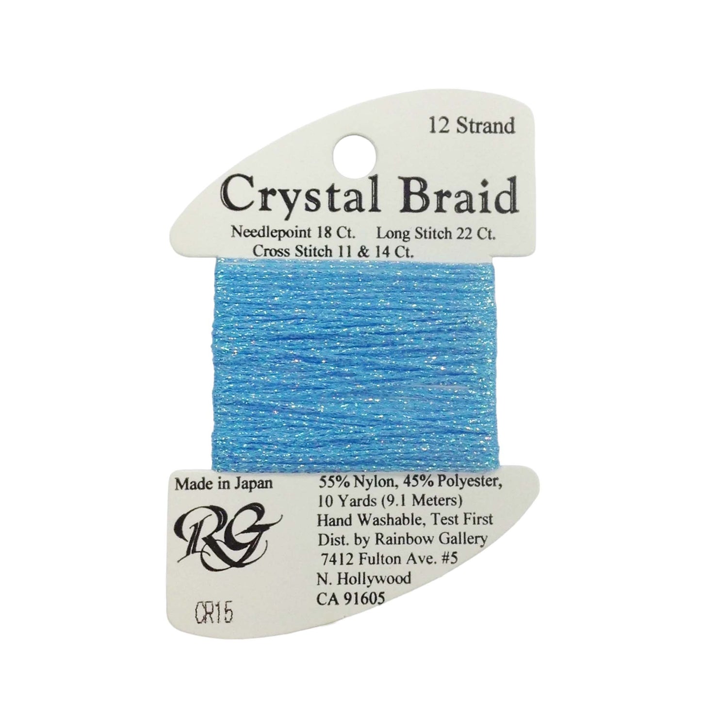 Crystal Braid Blue Pearl 15