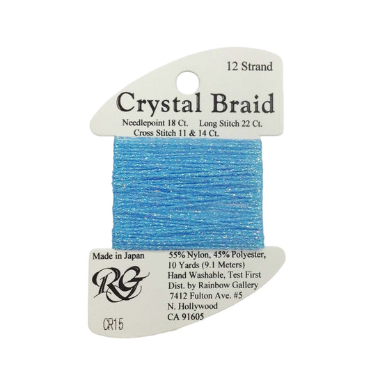 Crystal Braid Blue Pearl 15