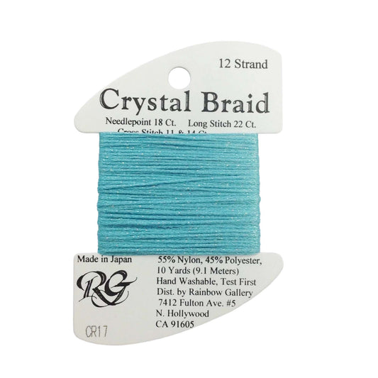 Crystal Braid Tiffany Blue Pearl 17