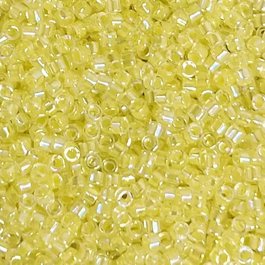 Delica Bead Light Yellow Lined Crystal Ab DB053