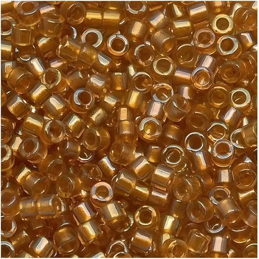 Delica Bead Lined Topaz Crystal Ab DB065